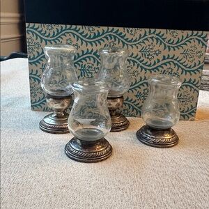 Quaker Hurricane Newport Sterling salt & Pepper shakers.  2 sets.